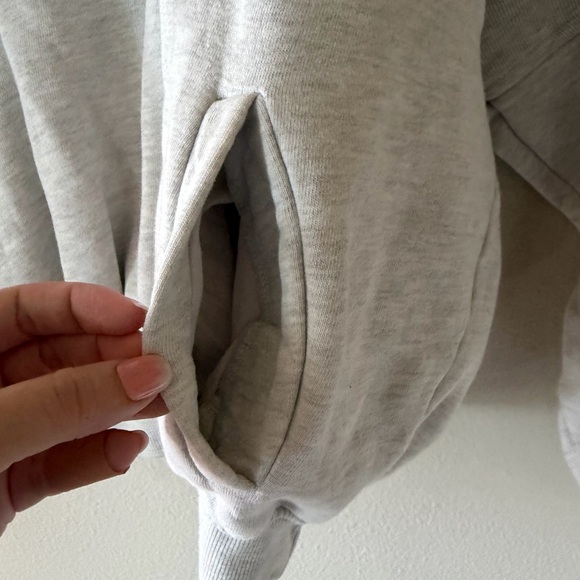 Joah Brown Retro Half Zip Light Gray “Pearl” Pullover Sweatshirt Size S/M - Picture 6 of 12